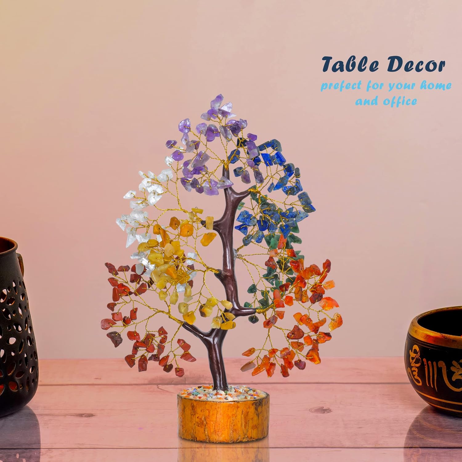 YATHABI Árbol de los siete chakras, árbol de cristal para energía positiva, árbol de dinero de Feng Shui, regalos espirituales para mujeres,