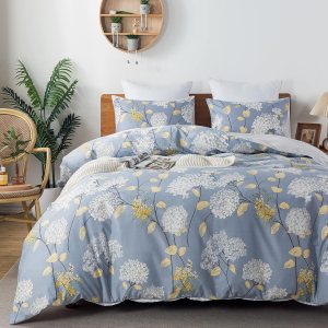 Travan Juego de funda de edredón floral estilo jardín, 100% algodón, ultra suave, con cierre de cremallera, (3 piezas, tamaño King) Travan Juego de funda de edredón floral estilo jardín, 100% algodón, ultra suave, con cierre de cremallera, (3 piezas, tamaño King)