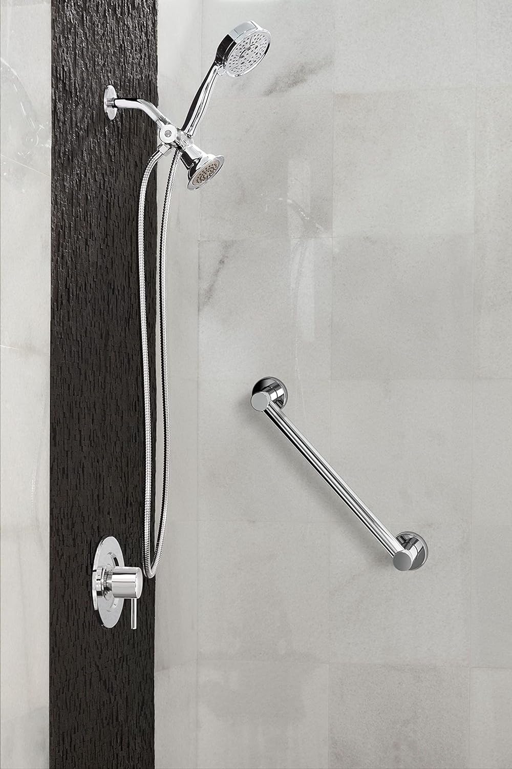 Moen Align T3291 – Manija de palanca de grifo de ducha moderna con control de volumen Moentrol cromado, requiere válvula, T3291