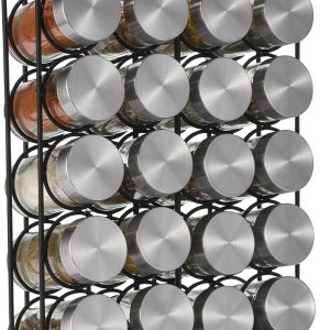 Organizador de especias de 2 libras Tarros de vidrio herméticos para un fácil almacenamiento Almacenamiento de especias apilable con embudo de Organizador de especias de 2 libras Tarros de vidrio herméticos para un fácil almacenamiento Almacenamiento de especias apilable con embudo de