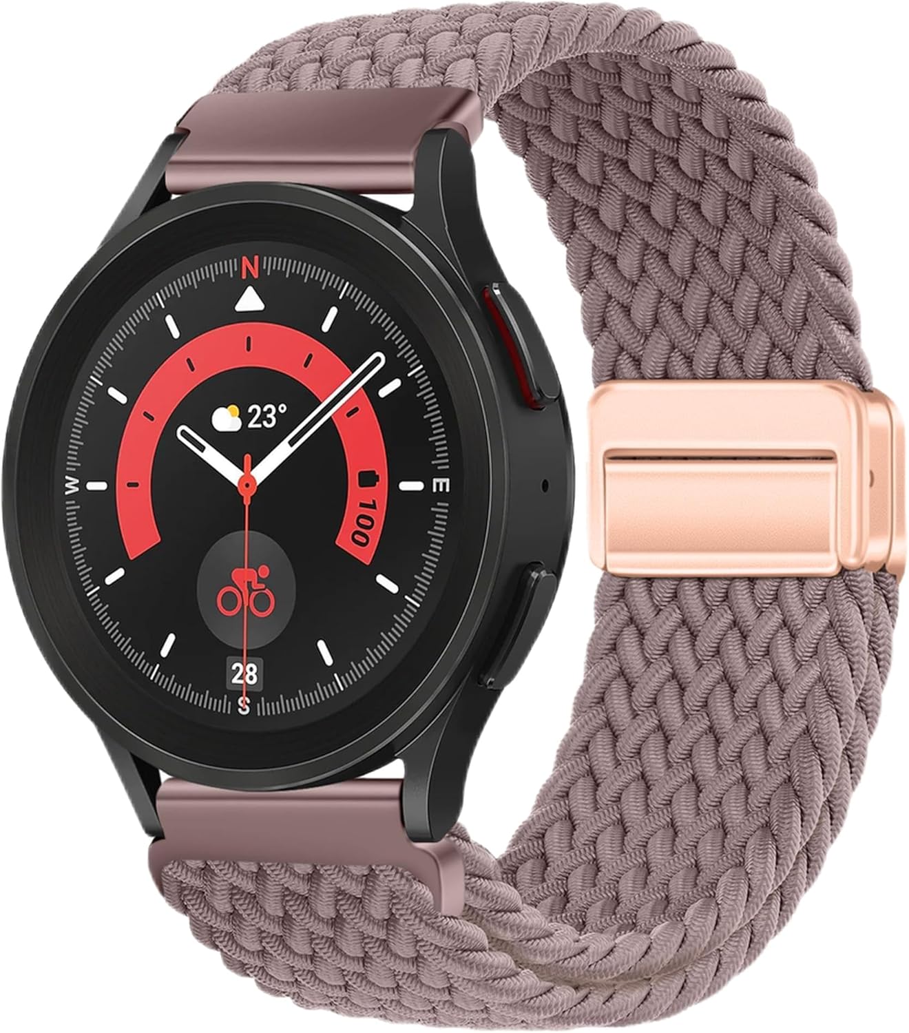 20mm Watch Band Compatible with Samsung Galaxy Watch 654 40mm 44mmWatch 5 Pro 45mmWatch 64 Classic Band 43mm 47mm 42mm 46mm, Magnetic Nylon