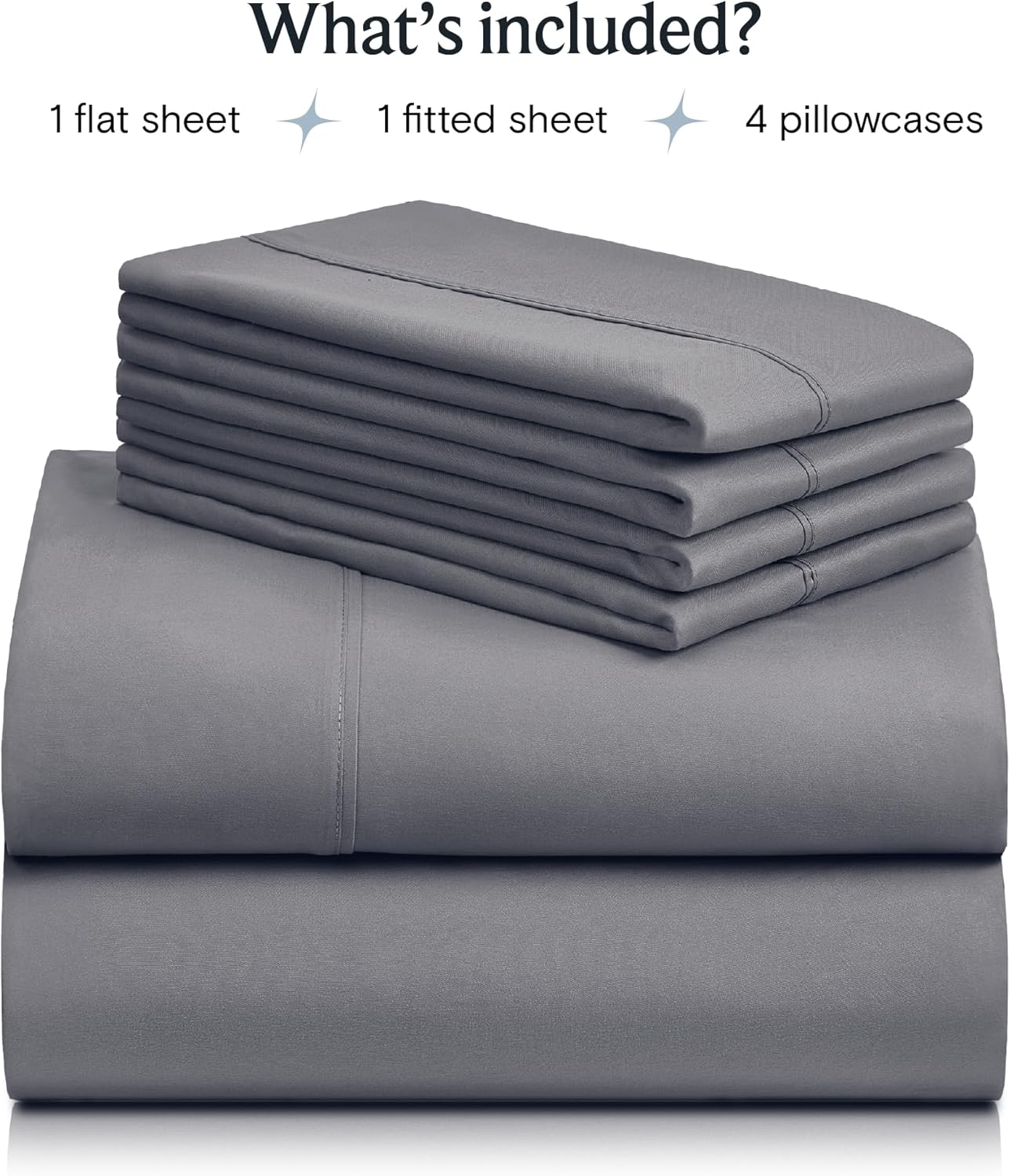 LuxClub – Juego de sábanas y fundas de almohadas, 6piezas, rayón hecho de bambú, esquinas tipo bolsillos profundos hasta 21in, sedosas, antiarrugas,