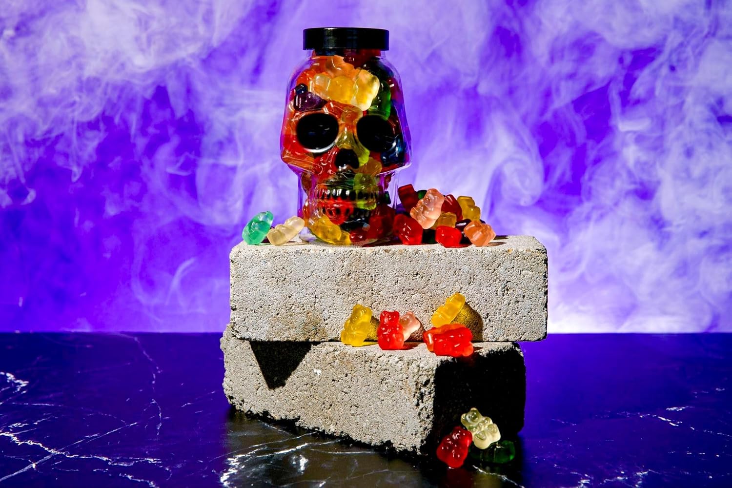 Tarro de dulces de Halloween (osos de goma surtidos)