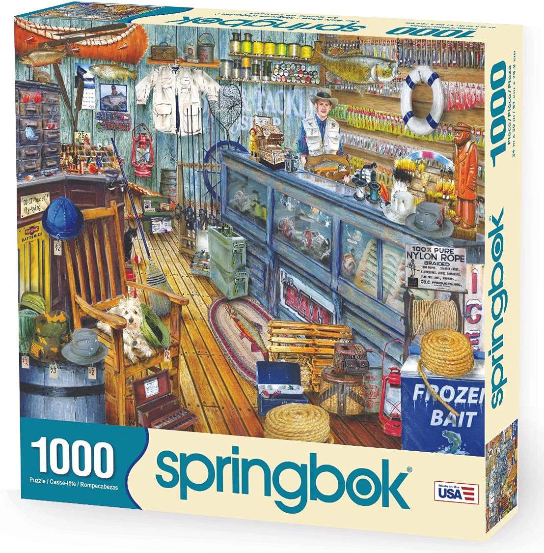 Springbok Rompecabezas The Bait Shop – Rompecabezas de 1000 piezas – Rompecabezas grande de 30 x 24 pulgadas – Hecho en Estados Unidos – Piezas