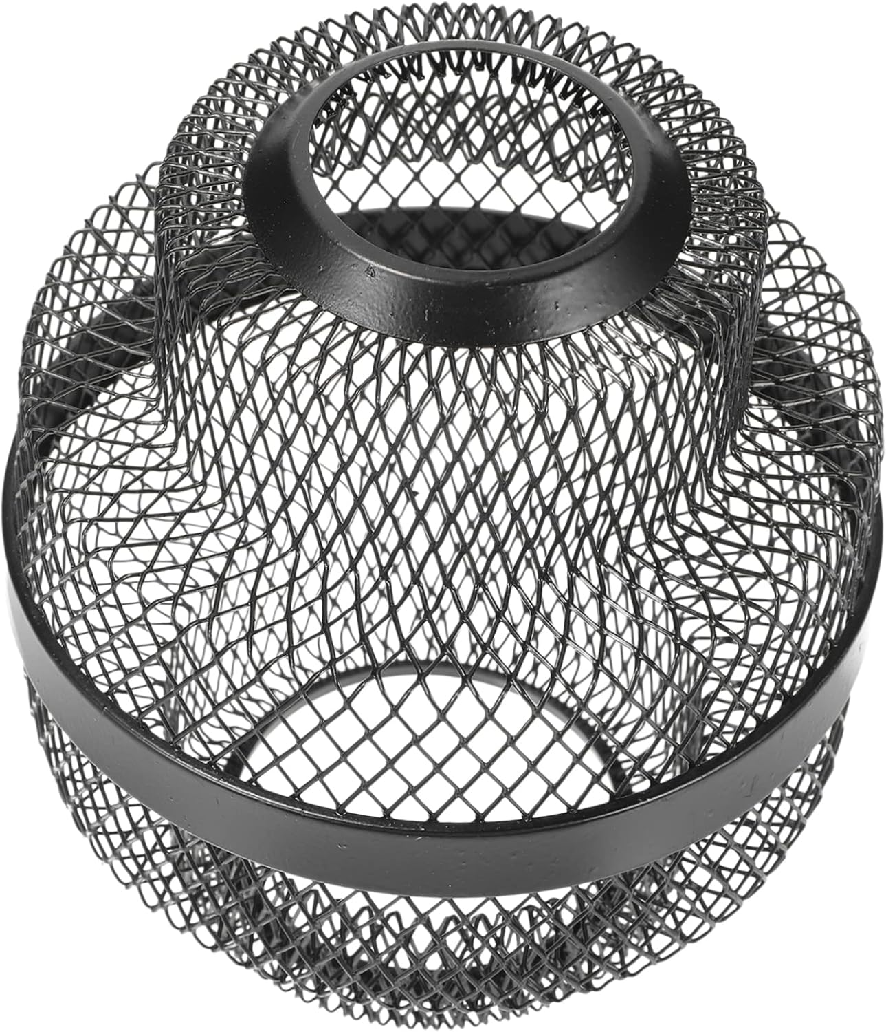 Cubierta de lámpara de jaula de metal, pantalla de lámpara de metal, carcasa de metal, pantalla de araña de hierro forjado negro, 3 unidades,