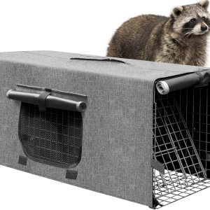 Funda para jaula de trampa de animales, cubierta de jaula trampa con ventana transpirable para trampa para gatos salvajes de 1 a 2 puertas de 32 x Funda para jaula de trampa de animales, cubierta de jaula trampa con ventana transpirable para trampa para gatos salvajes de 1 a 2 puertas de 32 x