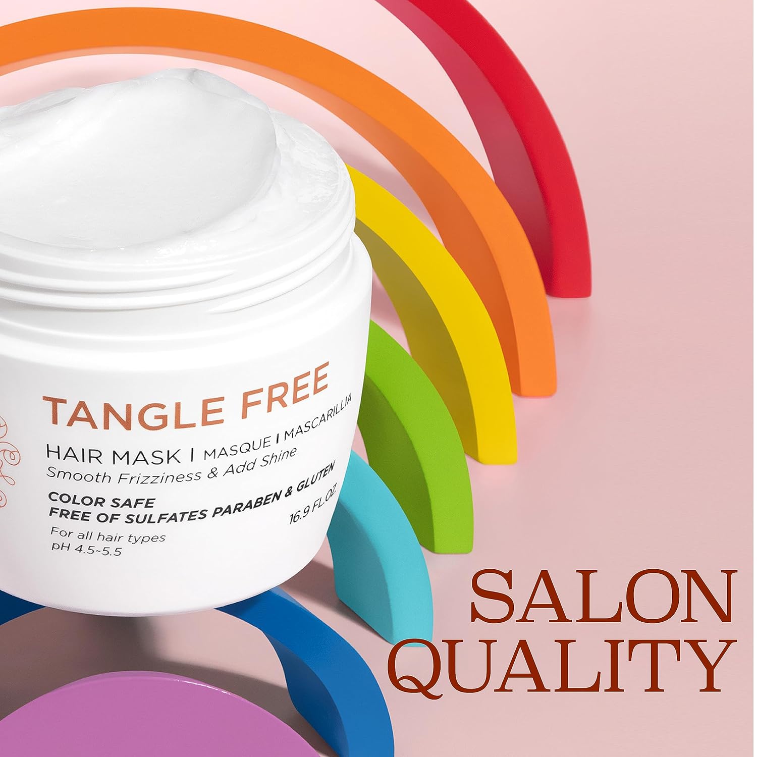 Luseta – Mascarilla para el cabello sin enredos para mujeres y hombres para desenredar con queratina y aceite de argán, máscara de cabello segura