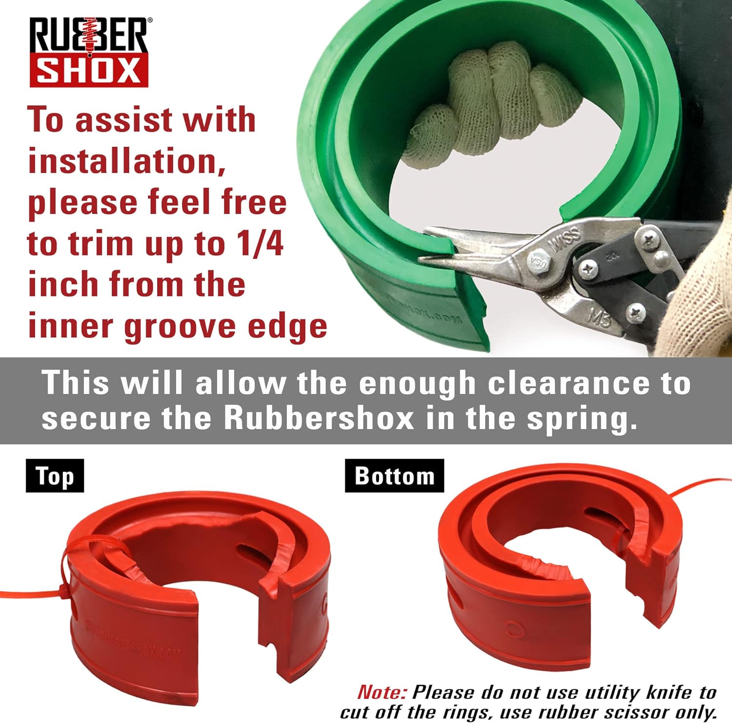 EE. UU. RubberShox – Kit universal de amortiguador de resorte helicoidal y suspensión automotriz de la serie DuraTPE para mejorar el rendimiento y