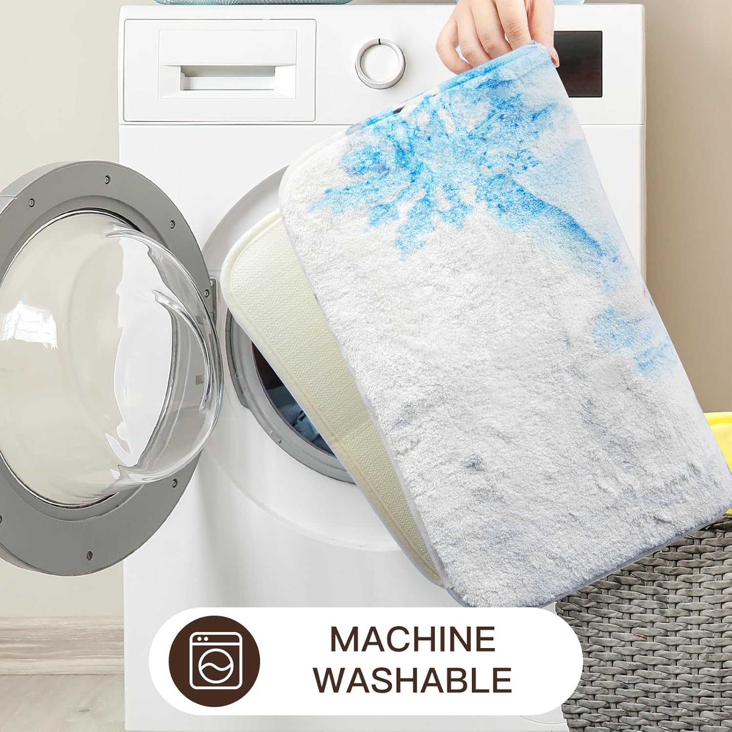 QIYI Alfombra de baño súper suave, antideslizante, lavable a máquina, de secado rápido, para oficina, cocina, comedor, sala de estar, baño, alfombra