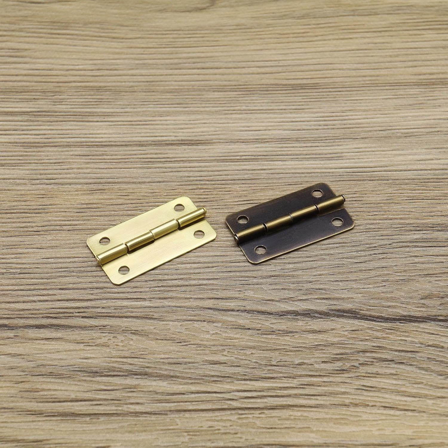 36 pestillos de cerrojo de bronce antiguo, mini bisagras con tornillos, mini cerrojos de armario, accesorios decorativos para caja de joyería, caja