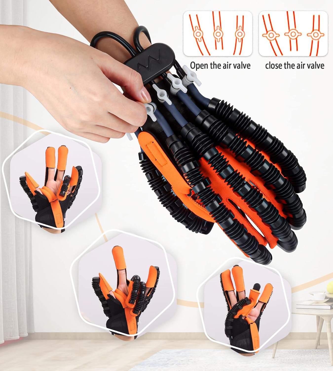 Nuevos guantes de robot de rehabilitación 2023 actualizan el equipo de recuperación de golpes de mano con 4 modos de entrenamiento y masaje de manos