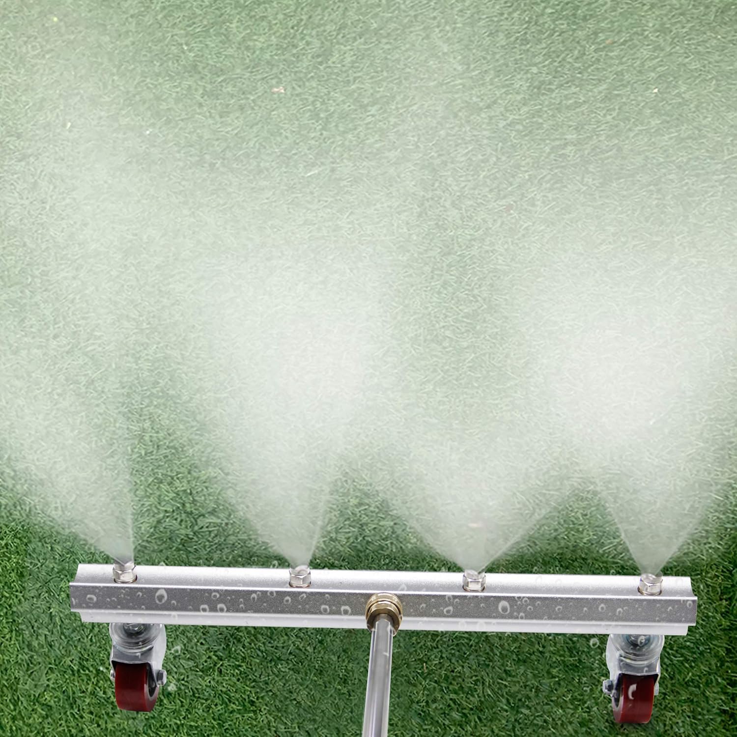 Twinkle Star Limpiador de tren de rodaje de hidrolavadora de 16 pulgadas, escoba de agua para debajo del automóvil con varilla de extensión recta de