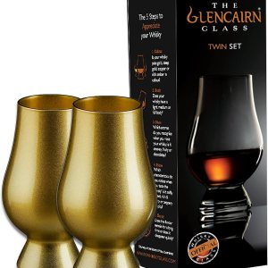 GLENCAIRN Vaso WHISKY ORO, JUEGO DE 2 EN CAJA DE REGALO TWN GLENCAIRN Vaso WHISKY ORO, JUEGO DE 2 EN CAJA DE REGALO TWN