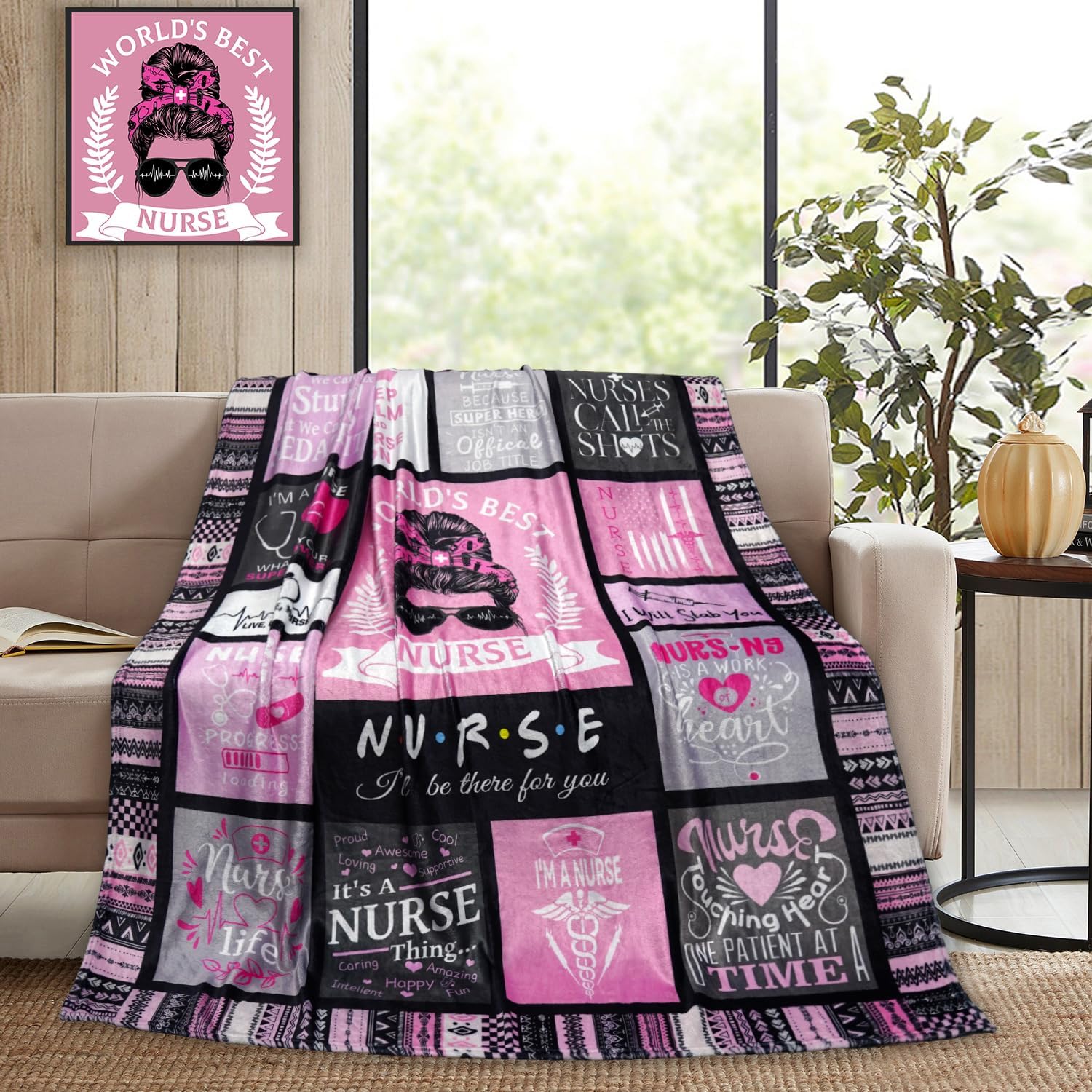 Regalos para enfermeras para mujeres, manta de enfermera, regalos de agradecimiento para enfermeras, regalos de jubilación para enfermeras,