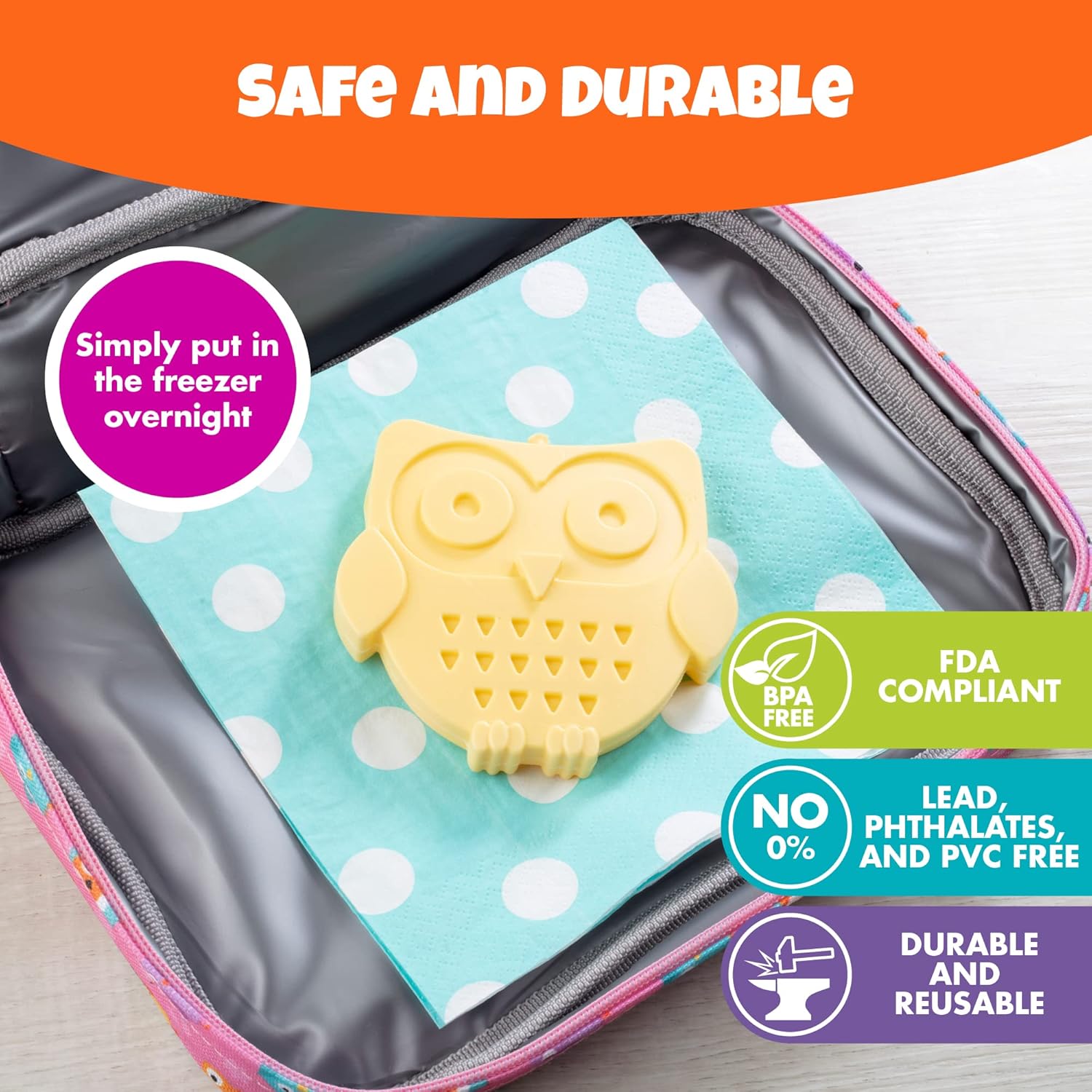 Bentology Juego de bolsas de almuerzo para niños, color rosa y amarillo, incluye bolsa de hielo duro reutilizable y termo de acero inoxidable para