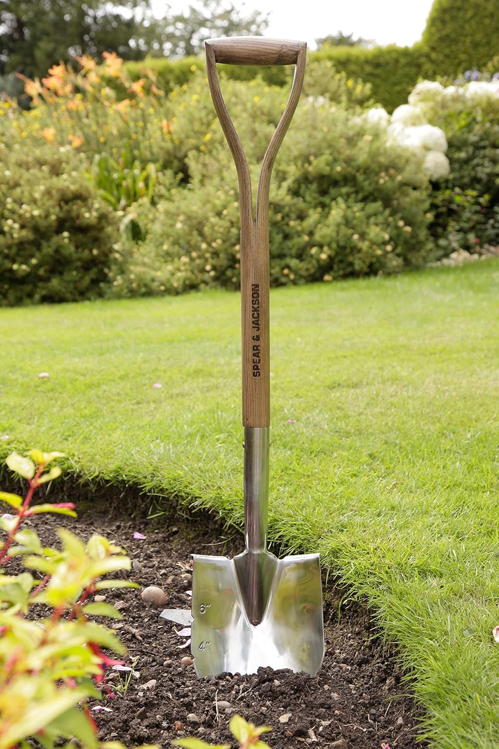 Spear & Jackson 4650PS – Pala de plantación tradicional de acero inoxidable marrón