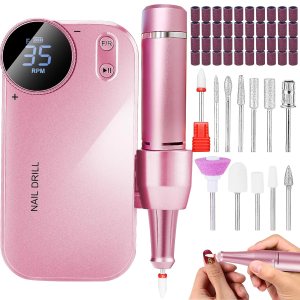 Taladro de uñas, lima de uñas eléctrica de 35000 RPM, taladros de uñas recargables para uñas acrílicas profesionales, máquina eléctrica portátil de Taladro de uñas, lima de uñas eléctrica de 35000 RPM, taladros de uñas recargables para uñas acrílicas profesionales, máquina eléctrica portátil de