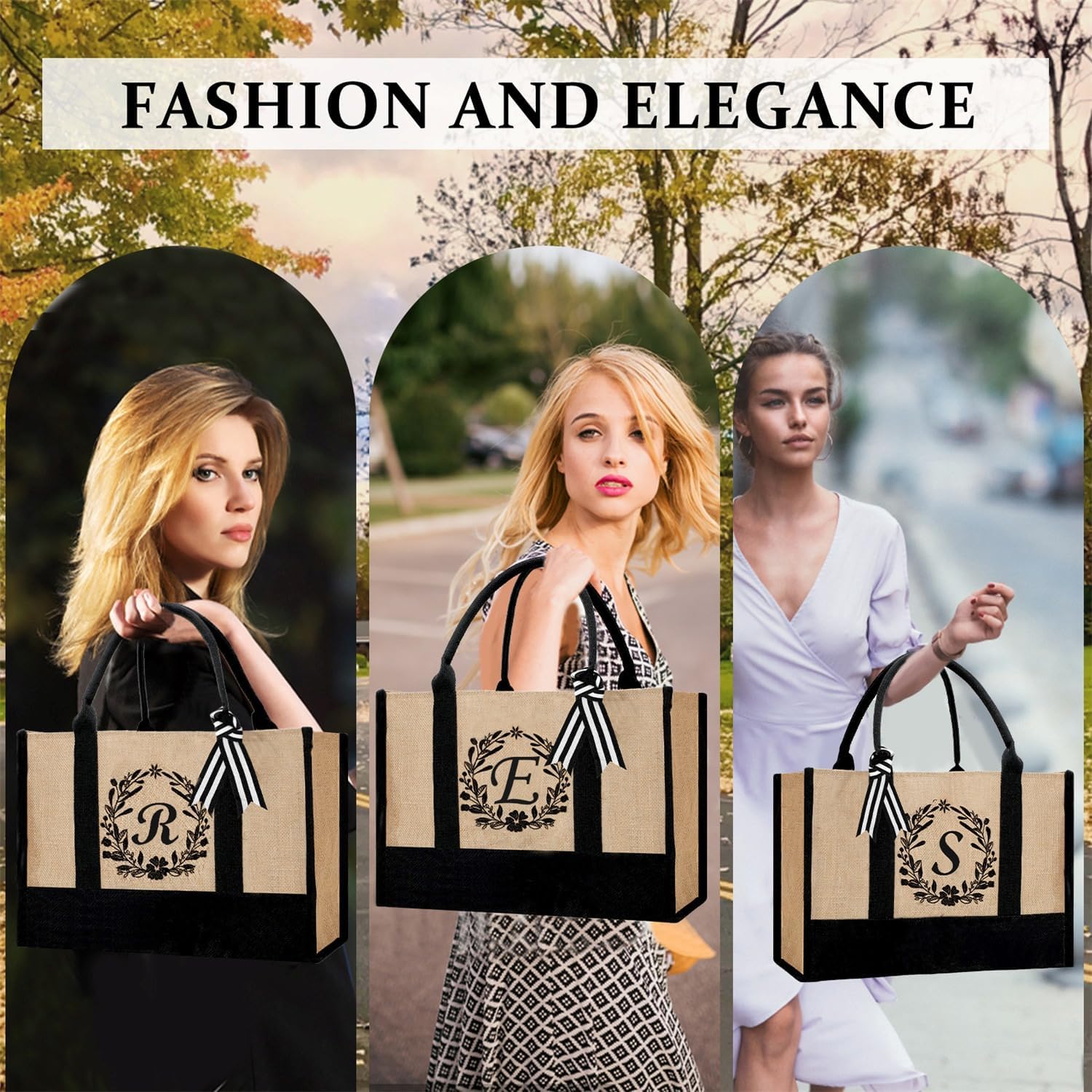 Bolsa de mano personalizada de yute para mujeres, regalos para el día de la madre, regalo de Navidad de cumpleaños para mujeres y amigas