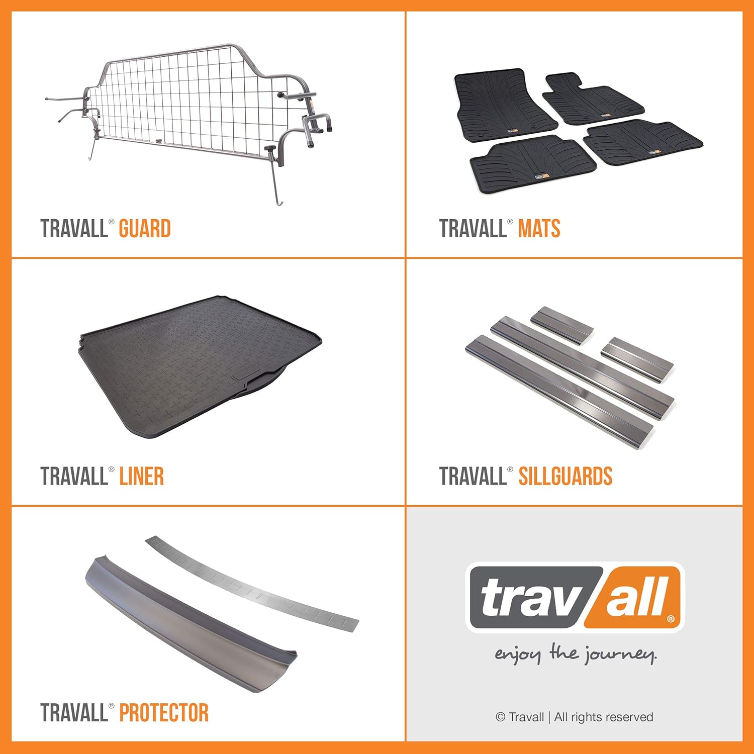 Travall Revestimiento compatible con Land Rover LR3 (2004-2009) y LR4 (2009-2016) TBM1032 – Forro de goma negra para todo tipo de clima para maletero