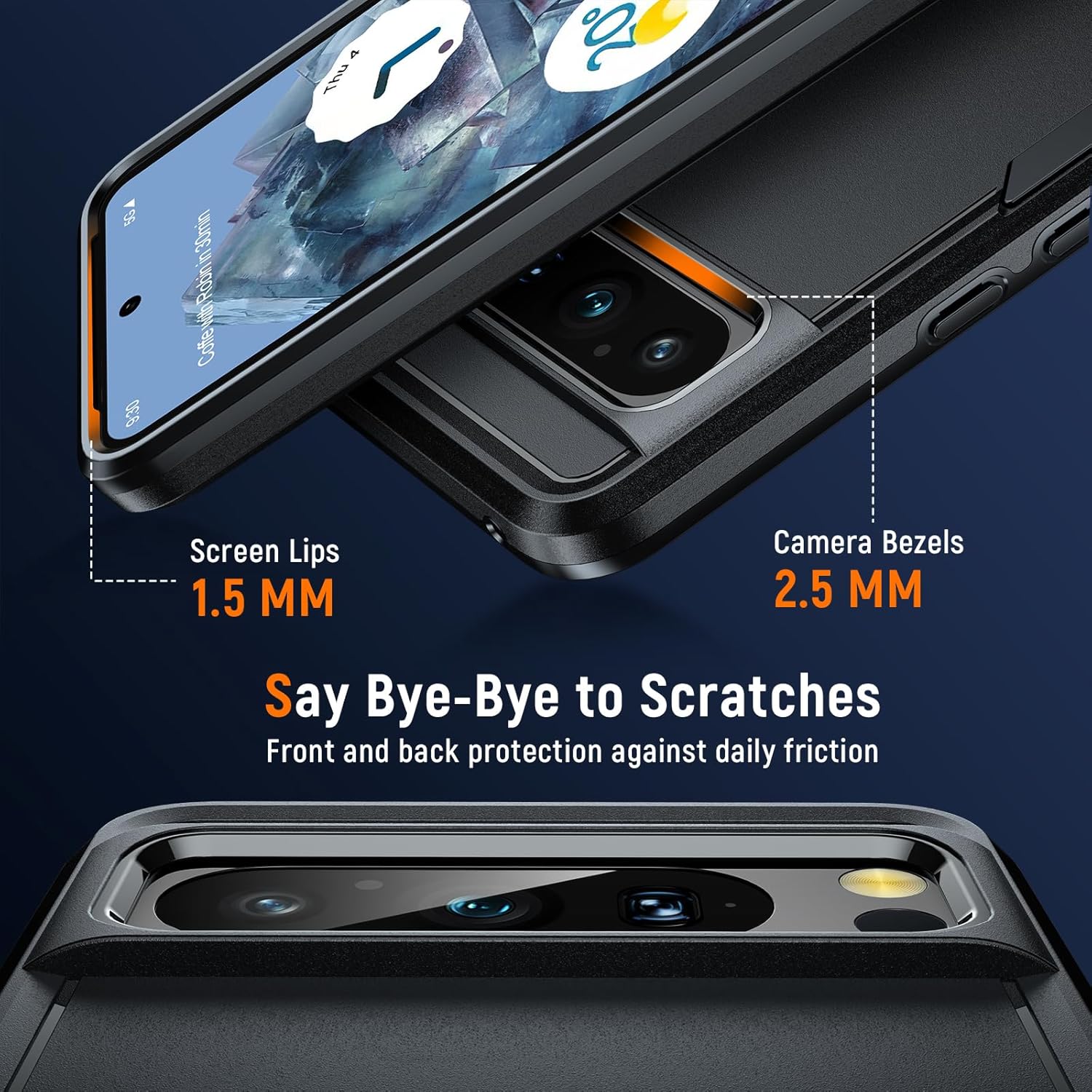 Oneagle Funda para Google Pixel 8 Pro, Pixel 8 Pro protección militar de 15 pies doble capa resistente antideslizante sensación mate a prueba de