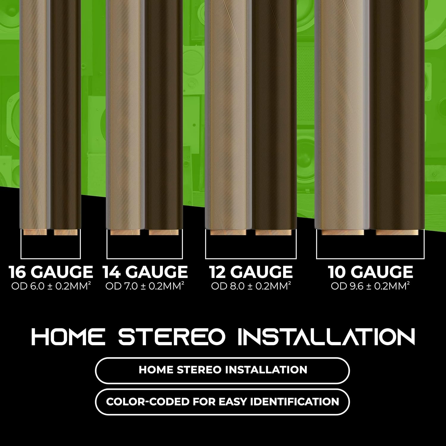 GearIT Cable de altavoz de calibre 10 (100 pies), aluminio revestido de cobre, alambre de cobre de calibre grueso CCA para estéreo, sonido