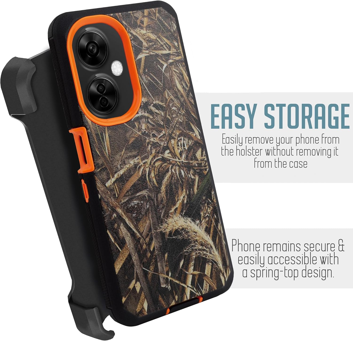 6goodeals Funda protectora resistente para Oneplus Nord N30 5G, a prueba de golpes, a prueba de polvo, con clip para cinturón, funda protectora
