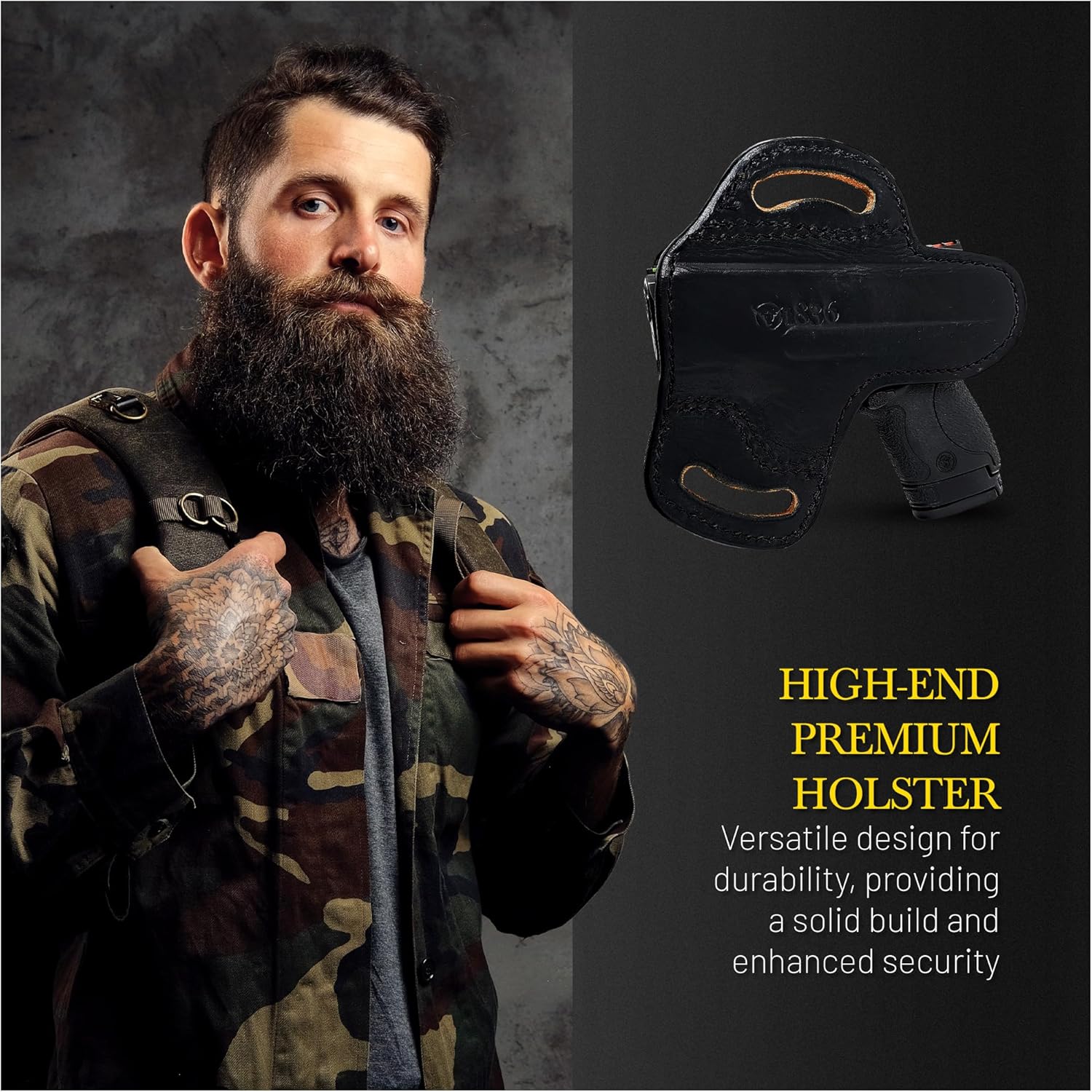 Funda de piel para pistola OWB para Glock 26273342 Shield, XDS, Taurus 709ProC Sig P938P238, S&W Bodyguard, Ruger, Walther P22, Beretta Nano, SCCY