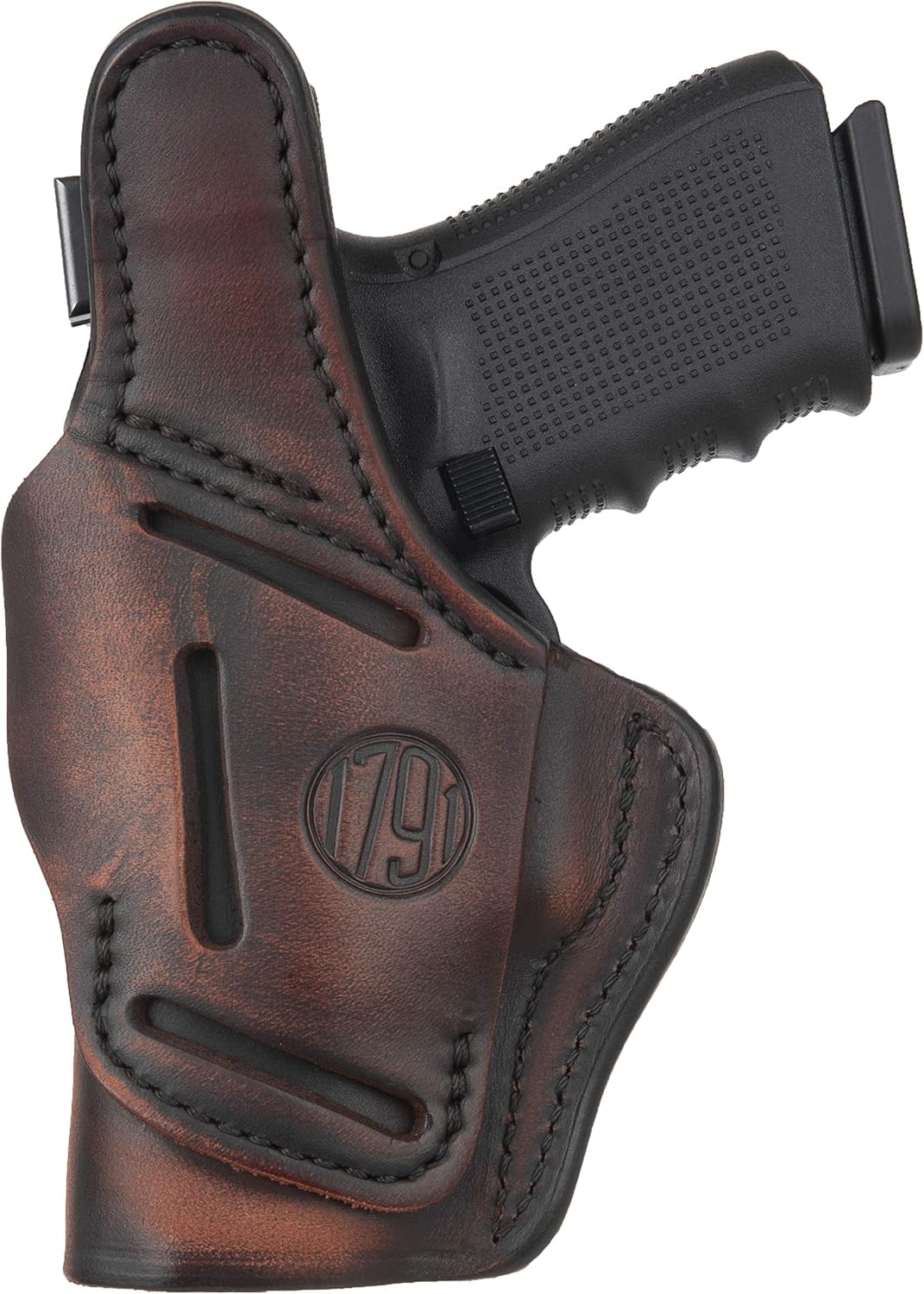 1791 GUNLEATHER Funda de piel para pistola de mano derecha OWB e IWB, compatible con Glock 17 19 22 23 32, Ruger SR9 SR22, Sig P225 P299, SW MP9