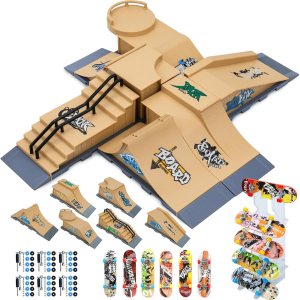Gr8ware Rampa de patineta, juego de rampa de patineta 6 en 1, mini skatepark para patineta de dedos, patinaje de figuras, patinaje de patinaje para Gr8ware Rampa de patineta, juego de rampa de patineta 6 en 1, mini skatepark para patineta de dedos, patinaje de figuras, patinaje de patinaje para