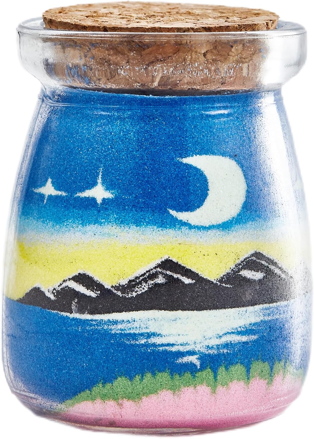 YUANLUGV – Botellas de arena de colores con arena luminosa para niños, elegante y exquisita botella de arte de arena, botellas de arte de arena con