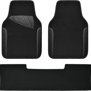 CAR PASS Alfombrillas universales impermeables de piel sintética para automóvil, 3 unidades, color negro, aptas para SUV, camionetas, sedanes, CAR PASS Alfombrillas universales impermeables de piel sintética para automóvil, 3 unidades, color negro, aptas para SUV, camionetas, sedanes,