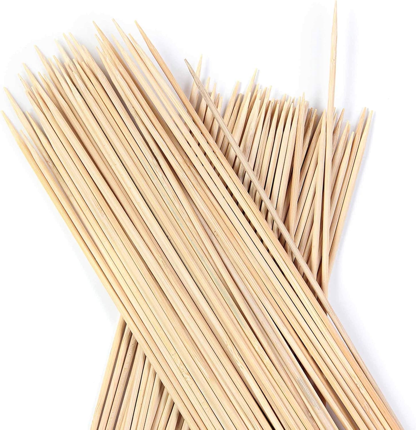 Paquete de 500 Brochetas de bambú de 10 pulgadas para barbacoa para Shish Kabob, fondue, satay, parrilla al aire libre, malvavisco, aperitivo,