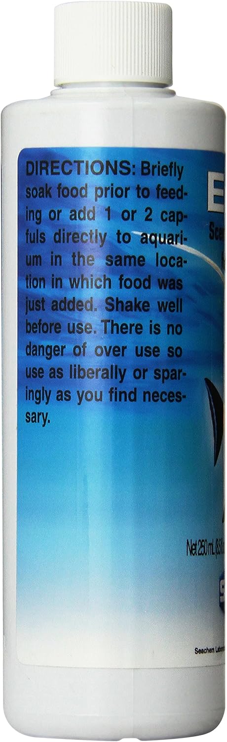 Seachem Entice – Potenciador natural del aroma y del sabor para la comida de pescado, acuarios marinos y de agua dulce 8.5 fl oz
