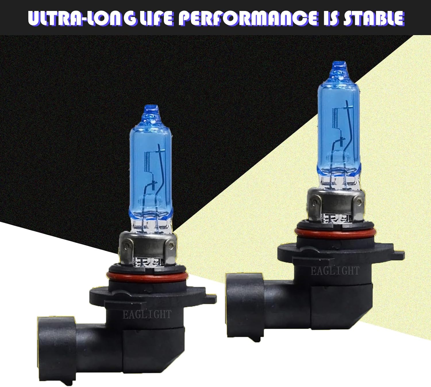 gunhunt 2 luces halógenas 9006 para automóvil, bombillas ultra blancas, luces antiniebla de conducción de 12 V y 100 W, bombillas de haz alto