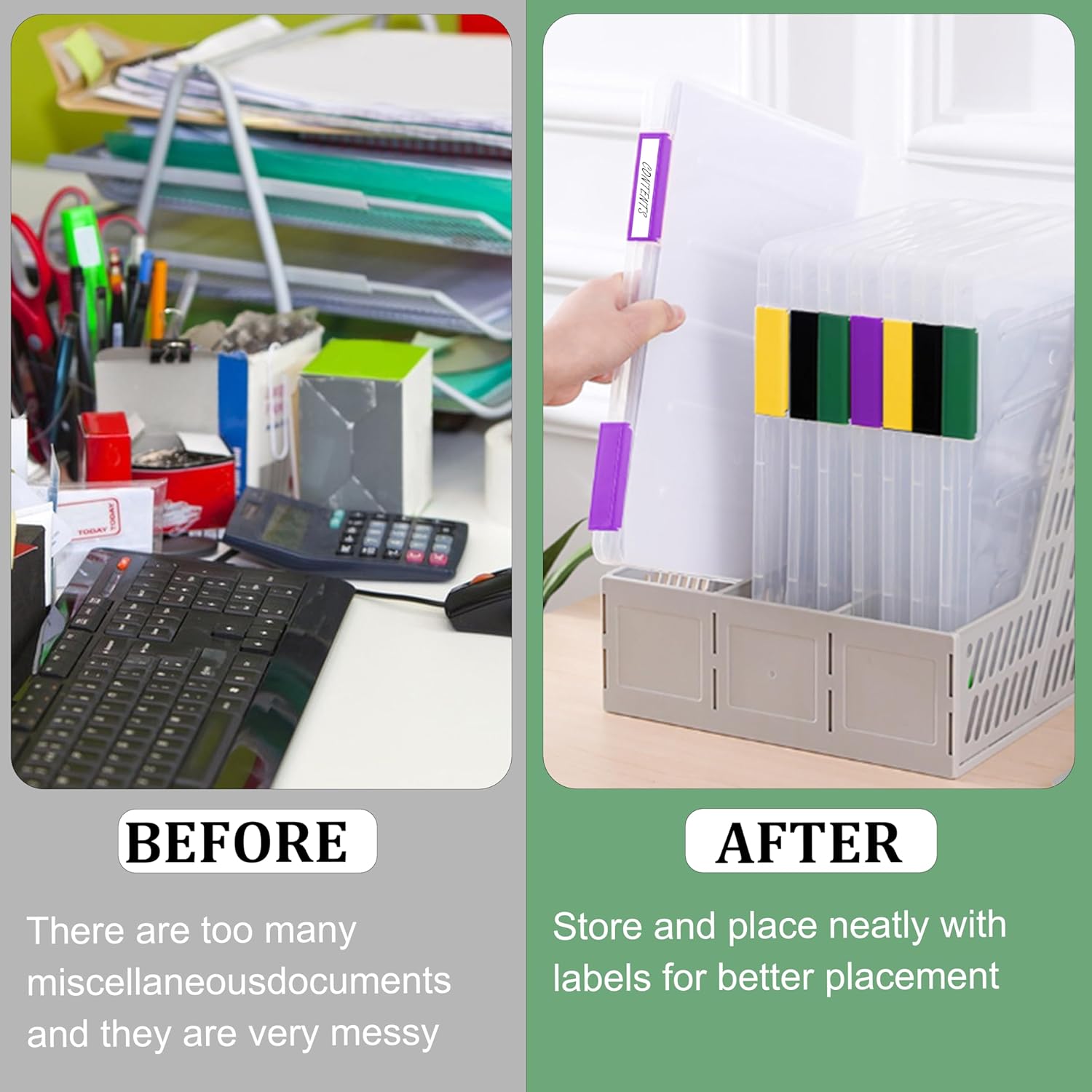 4 fundas transparentes para proyectos portátiles, A4, caja de almacenamiento de papel para álbumes de recortes de 8.5 x 11 pulgadas, para documentos