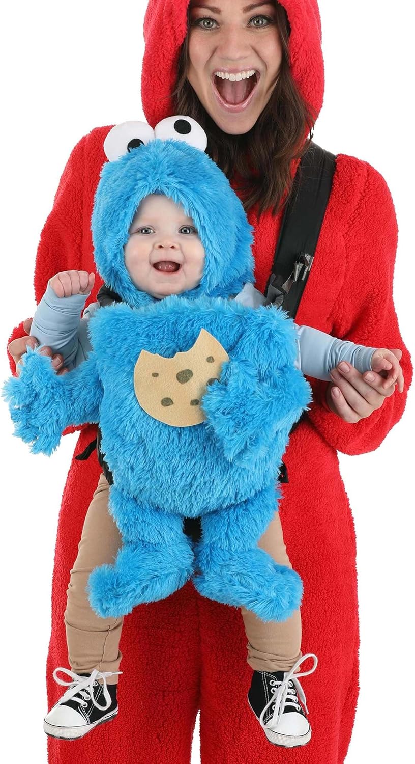 Accesorios de disfraz de personajes de Barrio Sésamo  Disfraces de Elmo Infantil, Monstruo Galleta y Oscar el Gruñón