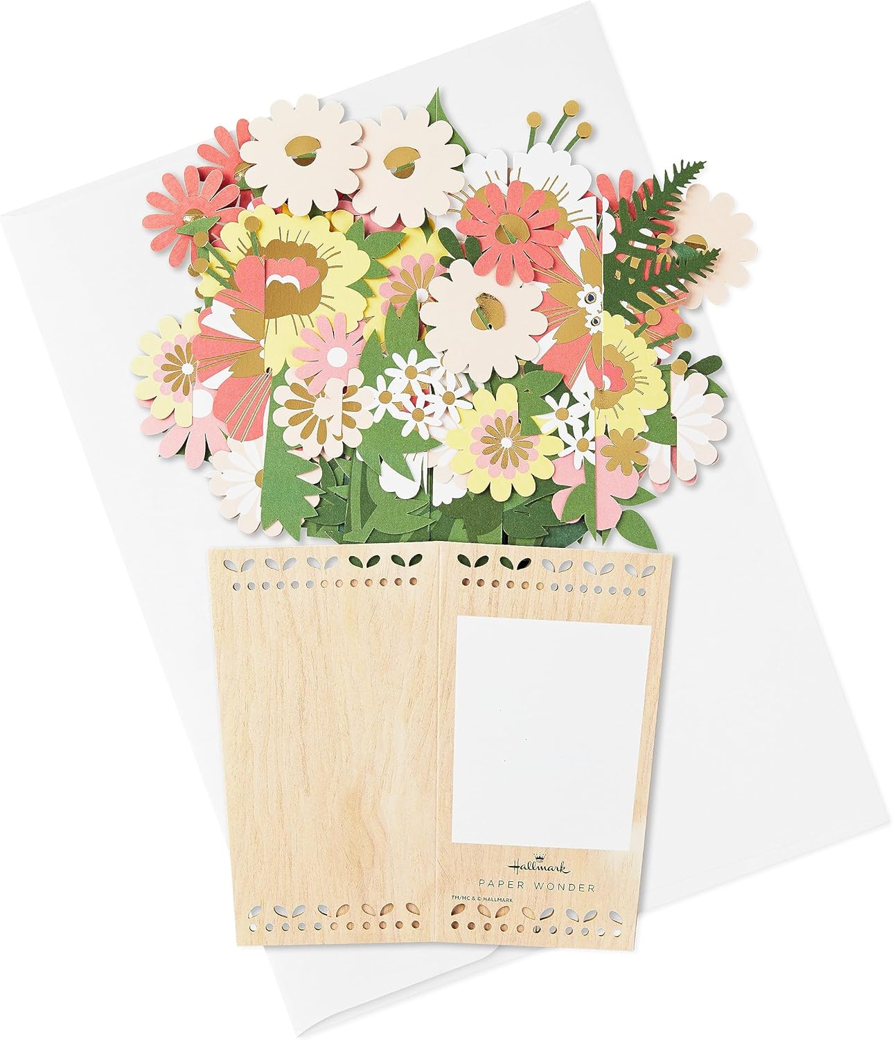 Hallmark Tarjeta desplegable jumbo para el día de la madre o tarjeta de cumpleaños para mujer (ramo floral)