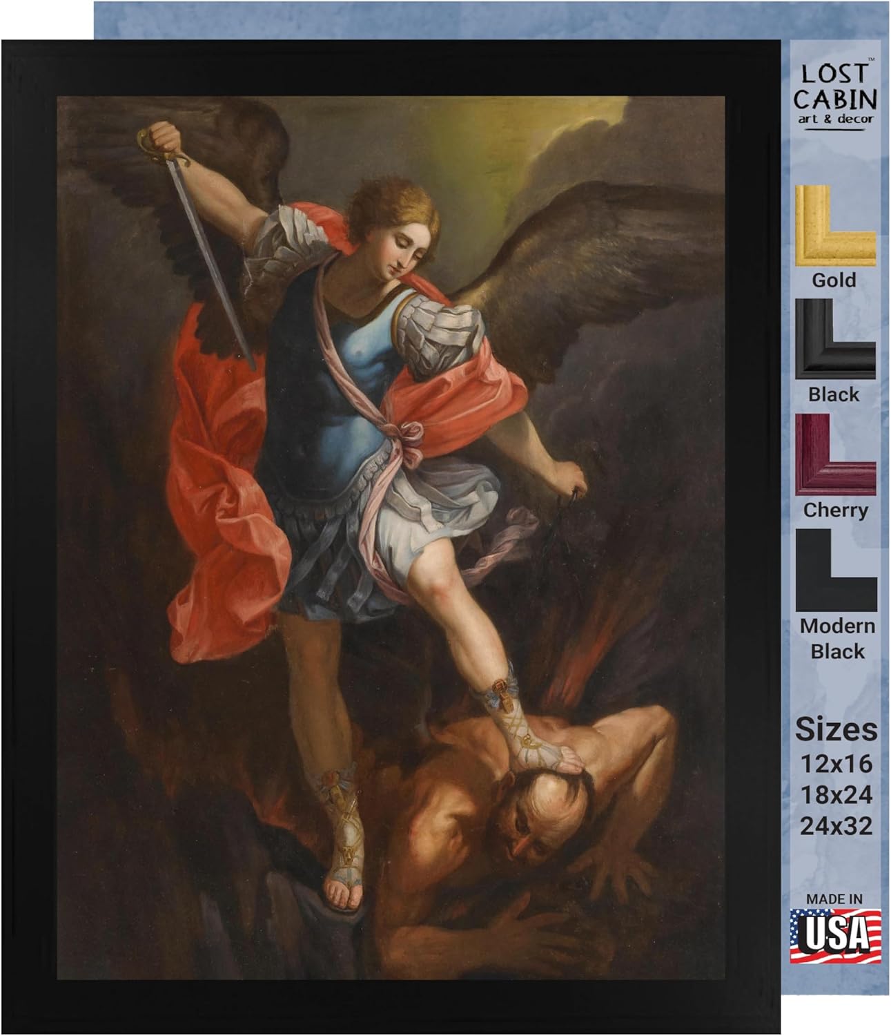 Guido Reni 1636 de Lost Cabin San Miguel Arcángel  Impresión sin marco  Reproducción de pinturas de obras de arte finas  Póster decorativo enmarcado