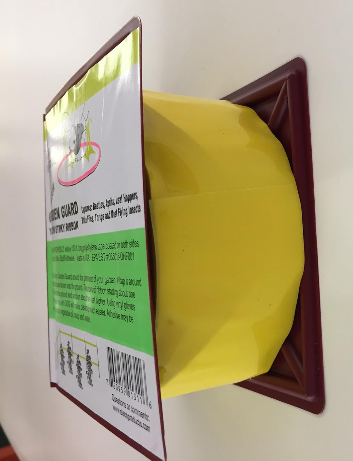 Olson Garden Guard – Cinta adhesiva de 2 pulgadas de ancho por 100 pies, color amarillo, no tóxica