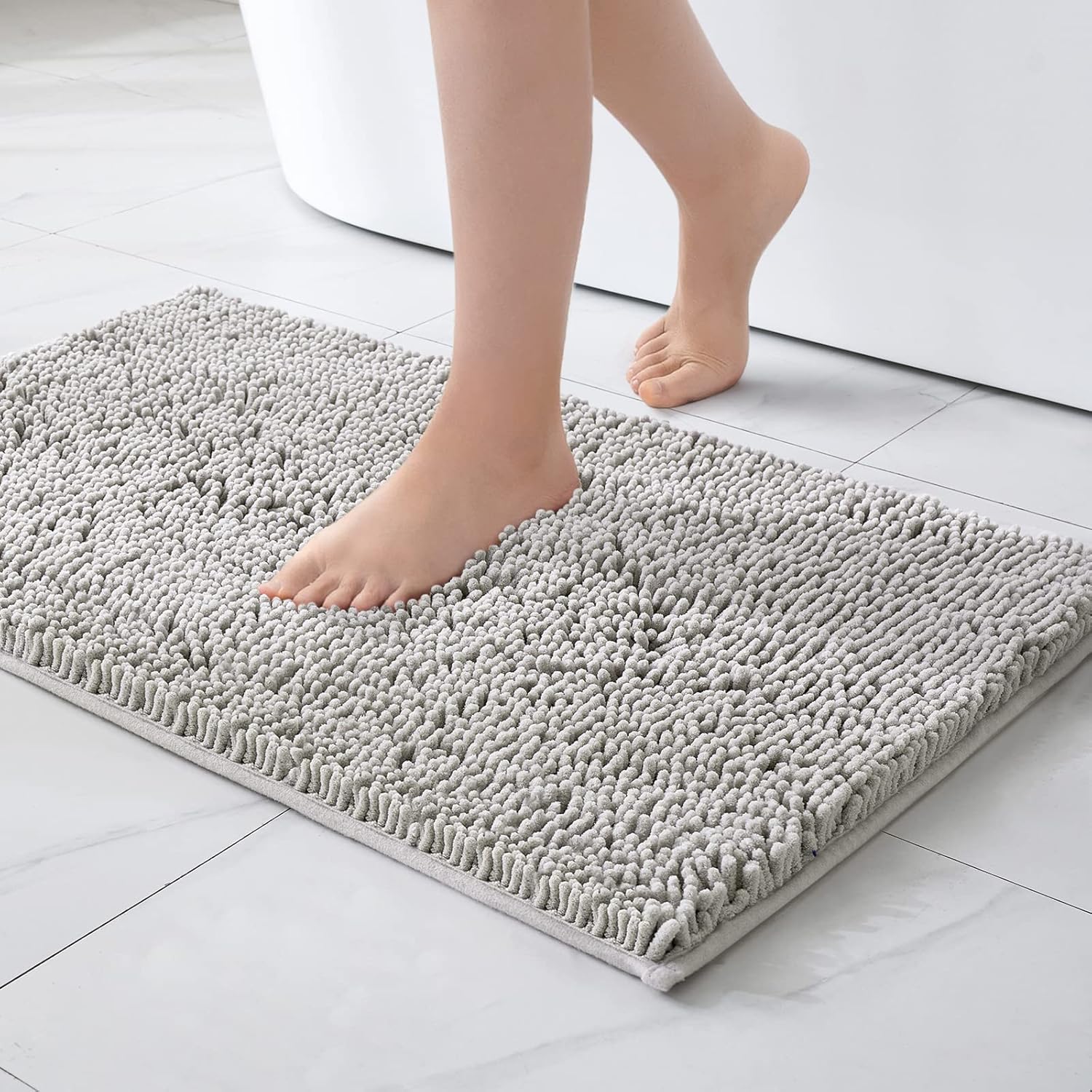 EMEMA Alfombras de baño de chenilla, antideslizantes, gruesas, suaves, absorbentes, para baño, suaves, acogedoras, duraderas, gruesas, de felpa para