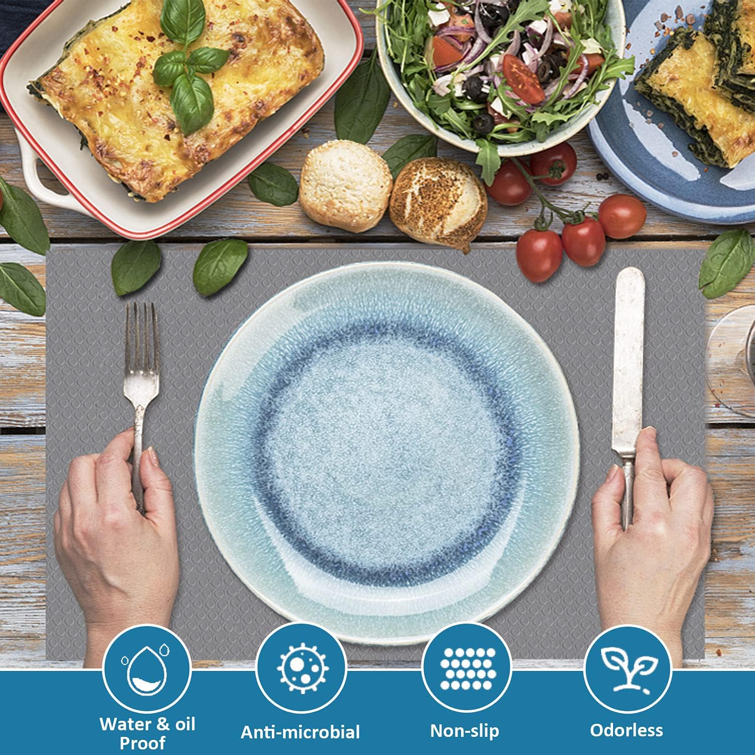 Bloss – Alfombrilla protectora para estante de cocina, refrigerador y alacena, sin olor, varios colores, para el hogar, 17.7x59o 17.7×177