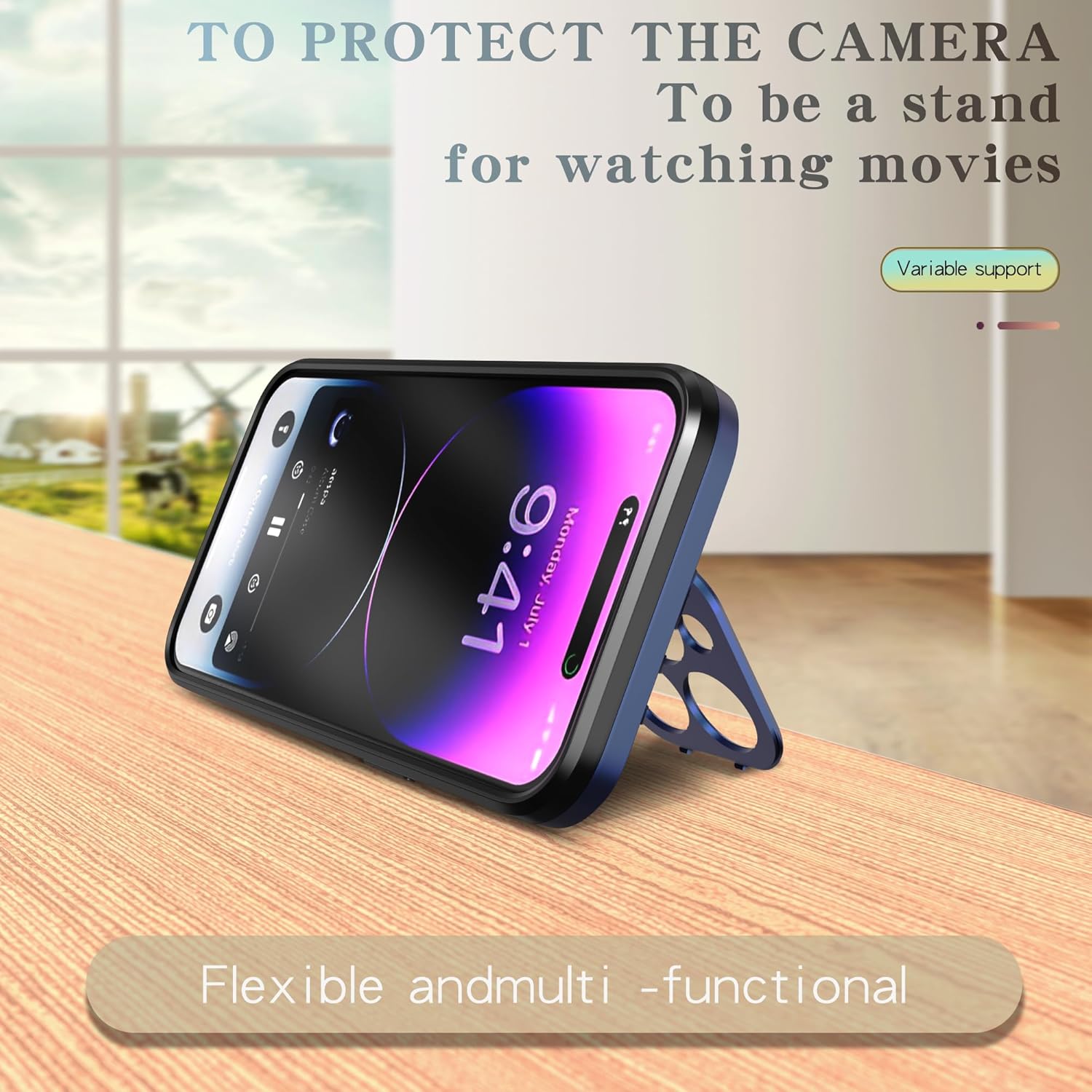 Asuwish Funda de teléfono para iPhone 15 Pro Max de 6.7 pulgadas con protector de pantalla de vidrio templado Magsafe y soporte delgado accesorios