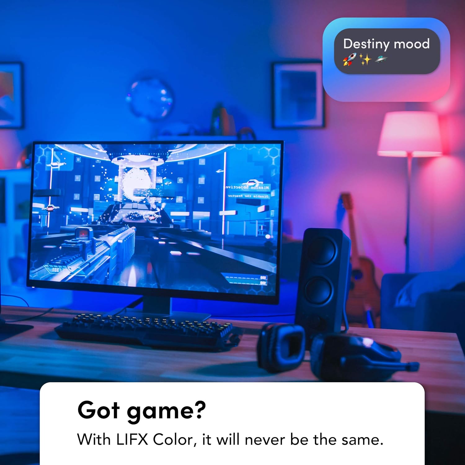 LIFX color, A19 1100 lúmenes, bombilla LED inteligente Wi-Fi, miles de millones de colores y blancos, no requiere puente, funciona con Alexa, Hey