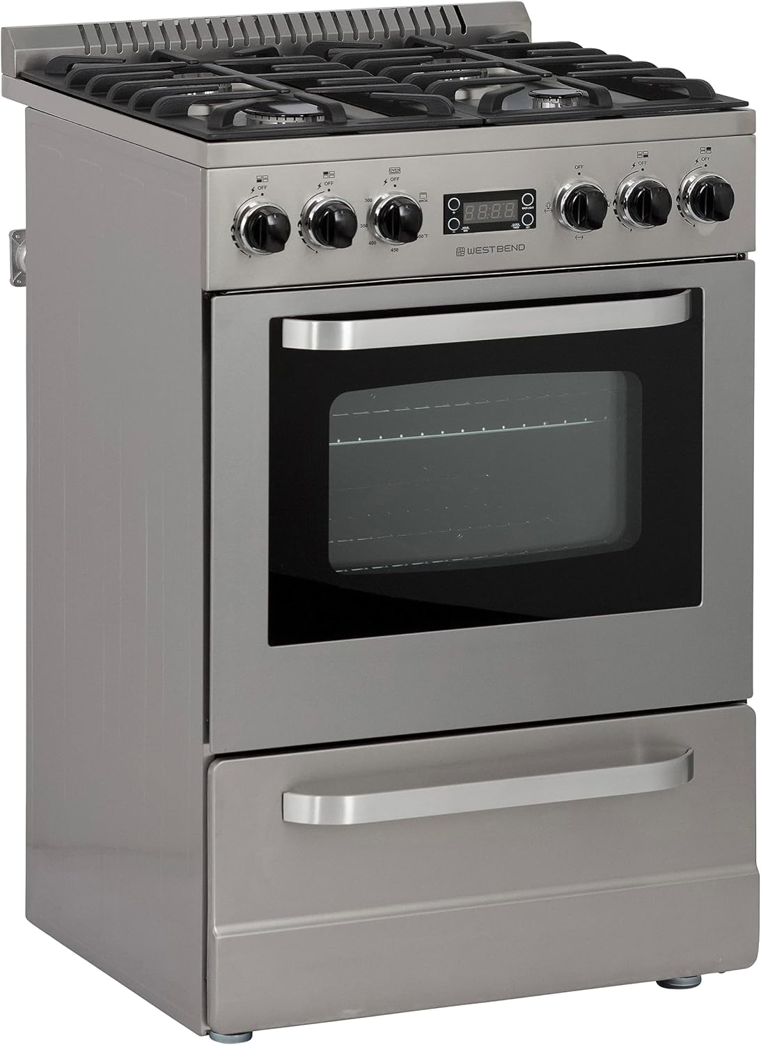 West Bend WB240GRPSS – Horno de gas, 24 pulgadas, metálico