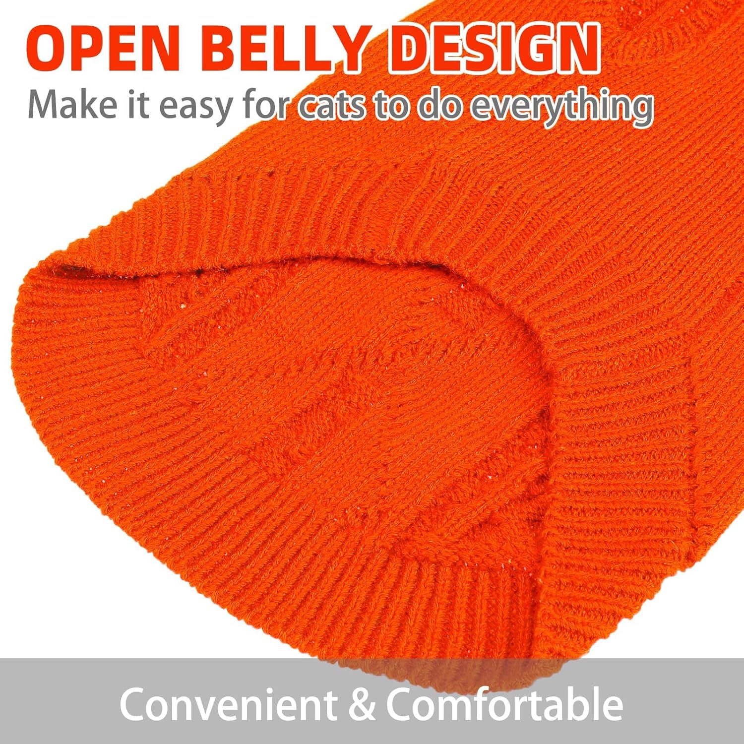 PUPTECK Abrigo de invierno para gatos, ropa de punto suave y cálida para clima frío, ropa de punto para gatitos y perros pequeños en interiores y
