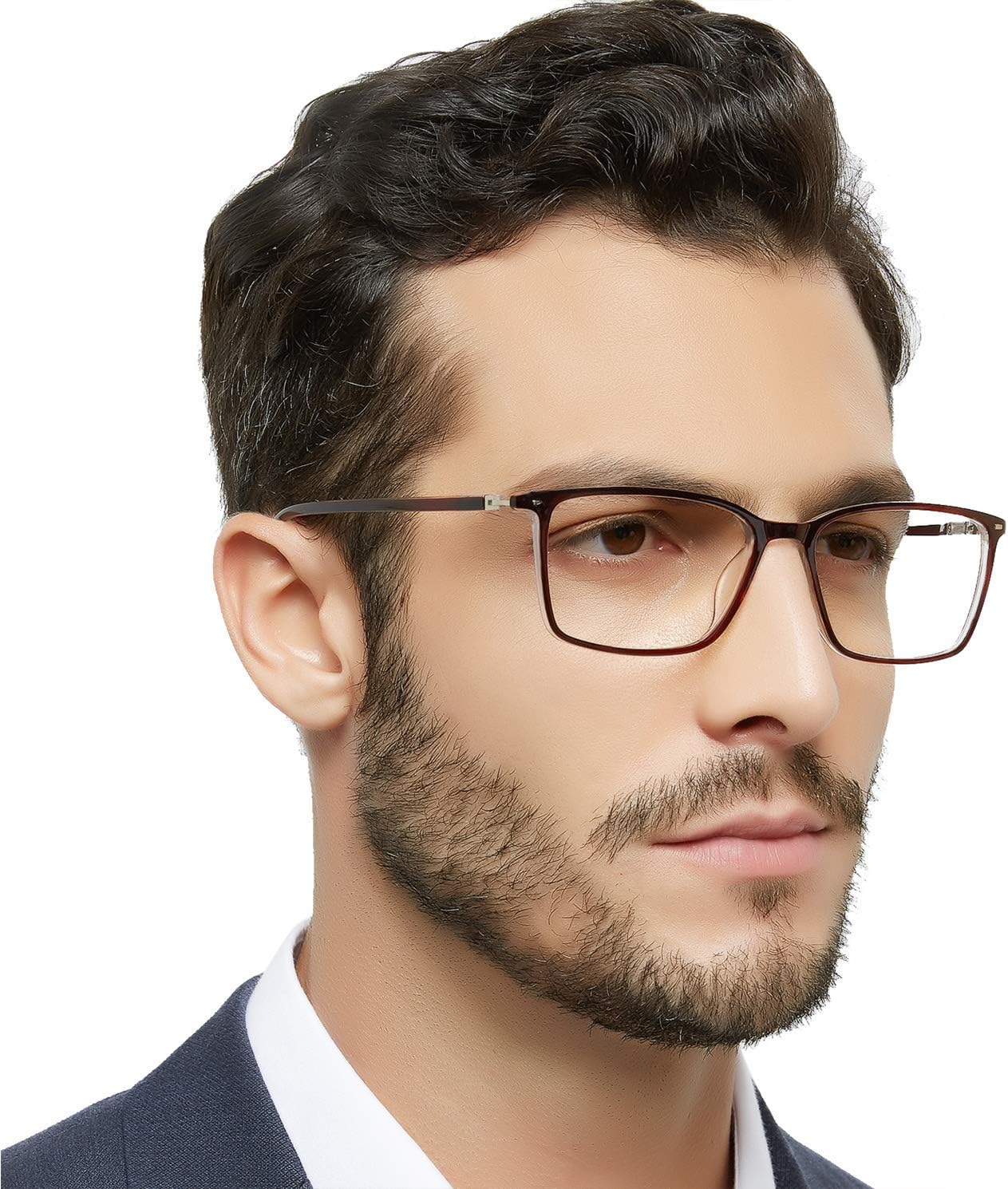 MARE AZZURO Gafas de lectura para hombres 3.50 lectores con estilo 3.5 Fuerza Gafas de lectura de moda 350 para hombre