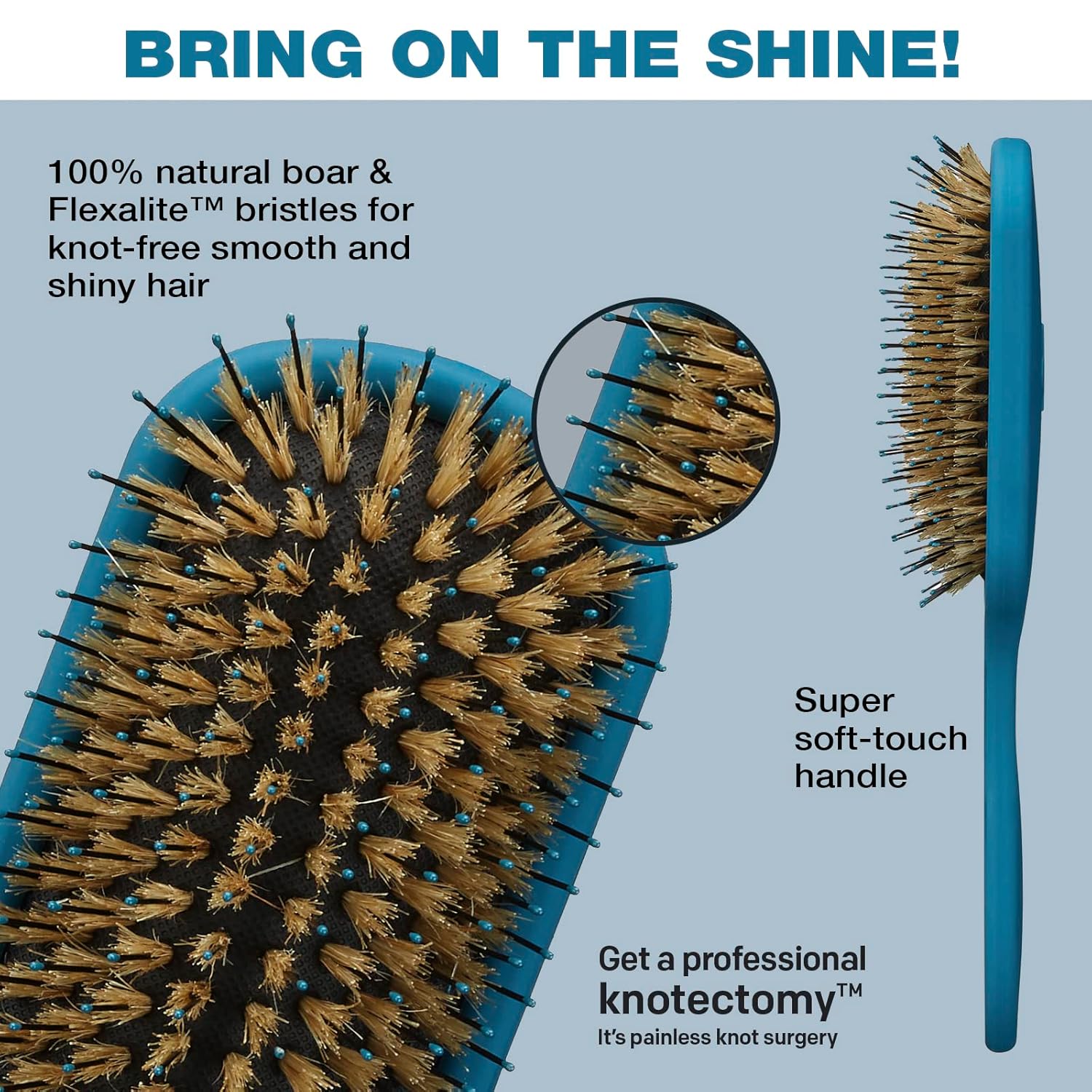 The Knot Dr. for Conair Pro Style Booster Porcupine Cushion Cepillo para el cabello