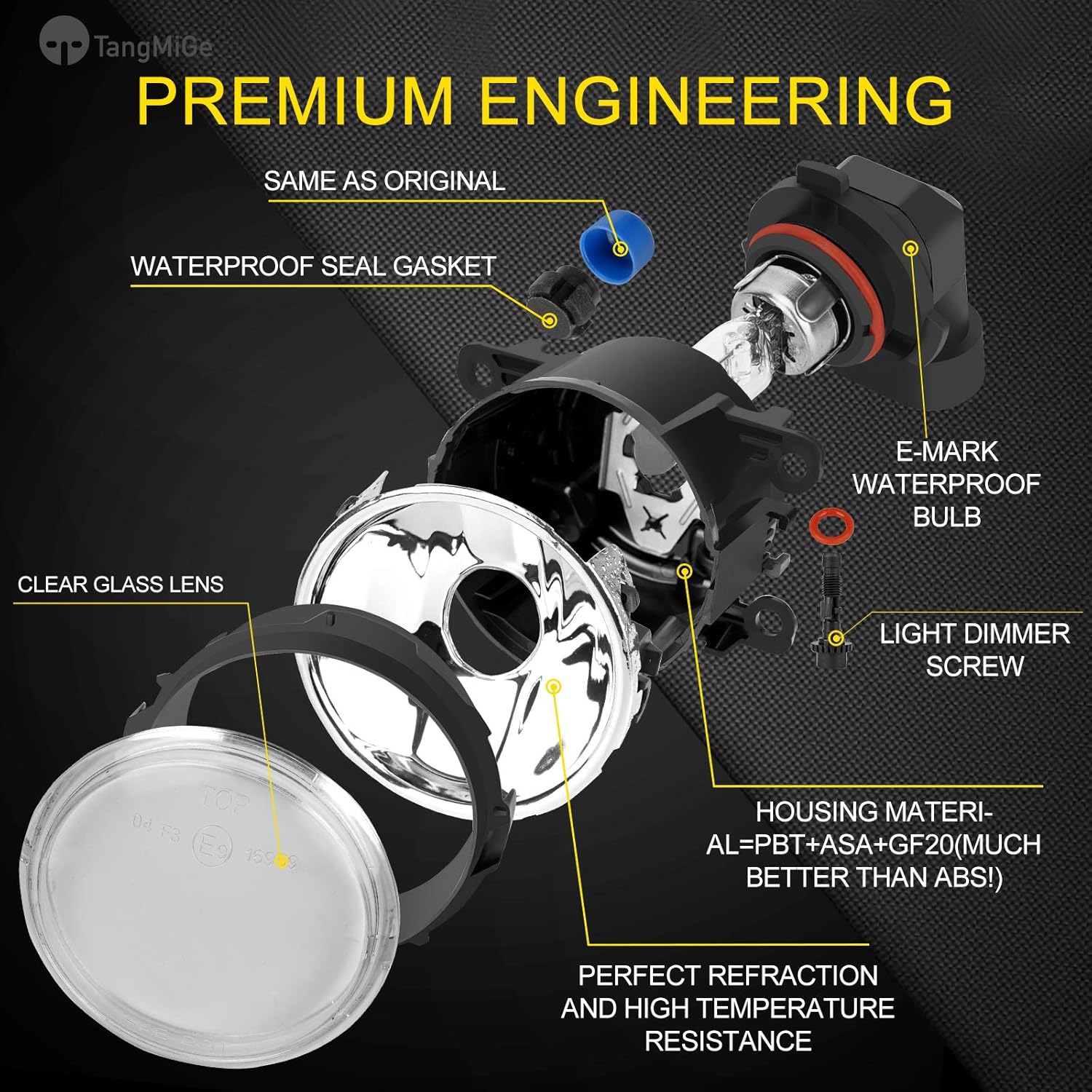 TangMiGe Lámparas antiniebla para Nissan Honda, Ford, Acura, Subaru, Suzuki, Lincoln, Jaguar, accesorios para conducción, luz antiniebla, repuesto