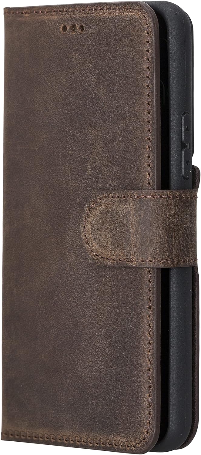 Bayelon Funda para Samsung Galaxy S22, cartera de cuero de grano completo, funda desmontable para Samsung S22 con soporte, funda magnética para