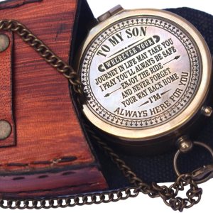 Brújula de latón regalo para mi hijoregalo náutico para hijo de papáregalo para hijo de mamá Un regalo perfecto y único con estuche de cuero Brújula de latón regalo para mi hijoregalo náutico para hijo de papáregalo para hijo de mamá Un regalo perfecto y único con estuche de cuero